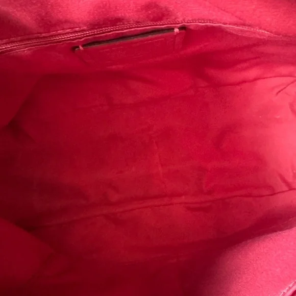 Coach Central Satchel - Strawberry Red Pebble Leather - Picture 5 of 8